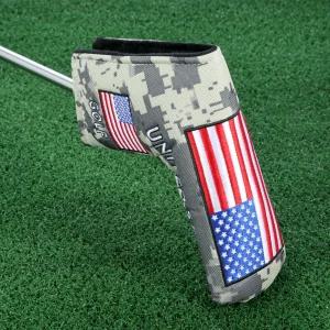 [관부가세포함] 골프 블레이드 퍼터 헤드 커버 카모플라주 USA 플래그 헤드커버 자석 잠금 장치