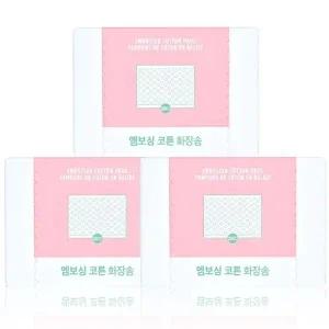 더페이스샵 데일리 뷰티툴즈 엠보싱 코튼 화장솜(200매) 3개