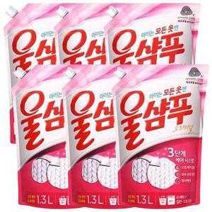 [셀러허브]애경 울샴푸 오리지널 리필 1.3L 6개 (S9964716)