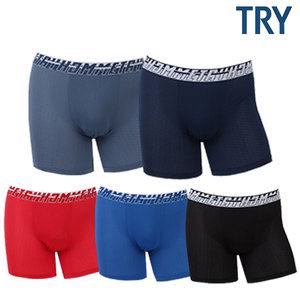 트라이 남성용 쿨 에어메쉬 드로즈 남성속옷 사각팬티 5종세트B05