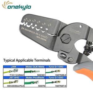 IWS-2820 터미널 압착 공구 잼 Molex Tyco JST 및 커넥터 용 0.08-0.5mm ²(28-20AWG)IWISS Mini Crimper p