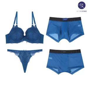 [롯데백화점]섹시쿠키 시스루 블루 커플속옷SET3 SCWBZ915SCWPZ917SCMDZ915