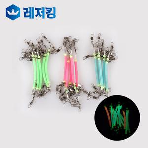 네온훅 돌문어 색동 직결채비 15개입 쭈꾸미에기채비