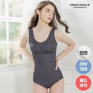 [감탄브라] [크로커다일]인견 라이크라 블랙 감탄슬리머+팬티 2종