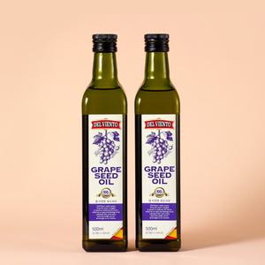 [유통기한 2026.5.23] 델비엔토 스페인산 프리미엄 포도씨유 500ml X 2개 스티로폼 안전포장 포도씨 100%