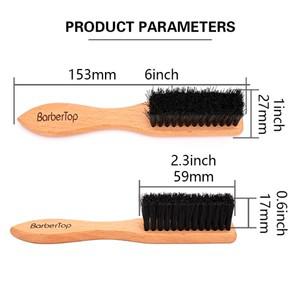 종이 절단기 Barbertop 남자 수염 브러시 나무가 우거진 손잡이 부드러운 머리 청소 깨진 제거 빗 미용