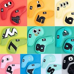귀여운 골프 용품 골프채 아이언 커버 10P 세트