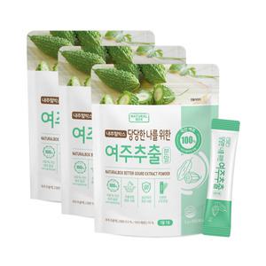 내추럴박스 여주추출 분말 2g x 20포, 3개