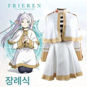 장송의 프리렌 마법사 코스프레 여성용 원피스 스타일 애니메이션 코스튬