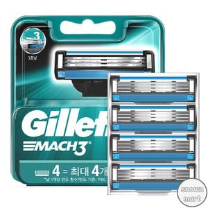 질레트 면도날 마하3 오리지날 면도날 4개입 3세트