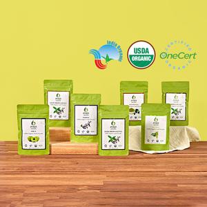 아라야 USDA 미국 유기농 인증 100% 천연 헤나가루 100g x 5개 자극없는 새치 흰머리 커버 염색 퀸즈헤나 염색약