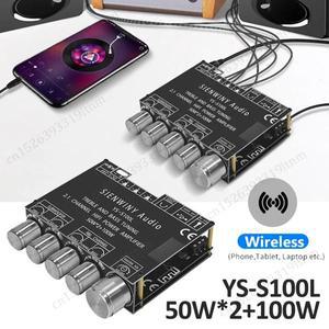 YS-S100L 블루투스 5.1 디지털 파워 앰프 보드 가정용 오디오 스테레오 100W  2x50W 2.1 채널 CS8673E
