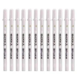 [셀러에이드]화이트 1.0mm 12개입 중성펜 겔리롤 1다스 젤펜