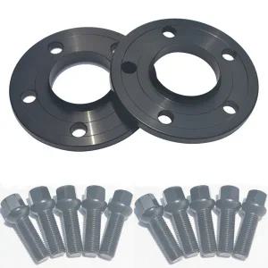 허브스페이스 휠 2pcs 10MM/12MM 5x4.45x112 긴 스레드가 스페이서 메르세데스 벤츠 호환 용 14x1.5 볼 볼