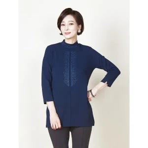 [하프클럽/]설레임 코사지 블라우스 K201BL01