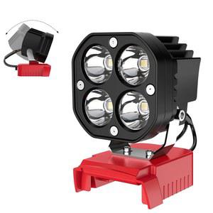 밀워키 18V 배터리와 호환되는 아조섹 LED 작업등, 40W 6000LM 손전등, 배터리 무선 작업등 120 실외 및 작업 현장 조명을 위한 저전압 보호 기능으로 조정 가능