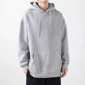 깔끔한 루즈핏 남여공용 커플 후드티 봄가을 데일리티
