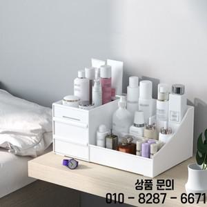 1pc 흰색 새 서랍 메이크업 보관 상자 기숙사 마무리 플라스틱 선반 화장품 스킨 케어 드레싱 테이블 데스