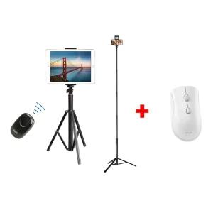 로제트 RX-5585 카메라 매직스탠드 삼각대+리모컨1.5m스마트폰 DSLR 유튜브 셀카 여행 휴대용 리모콘 자이