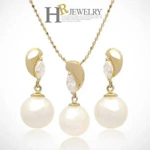 [호림쥬얼리]14K Gold 골드세트 단아_예쁜(HR)14K 윙크 담수진주 세트(펜던트+귀걸이)