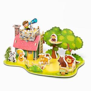 [HYD98841_51GP]자연풍경 3D 모형 만들기 키트 (동물원)
