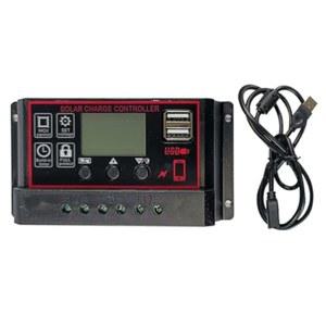 20A 태양광 충전 컨트롤러, 납산, 젤, AGM, 플러디드, 배트 12V(PV260W12V-23V) /24V(PV260W24V-46V), USB 남성 버스바, 가로등 제어용