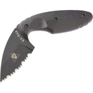 KA-BAR 1481 TDI 법 집행용 톱니날 칼 소형 검정색