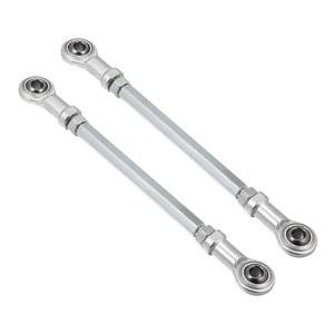 모토포르티 2pcs 160mm 길이 8mm 홀 직경 조절식 스티어링 타이 로드 볼 조인트 49cc 전기 ATV Go 카트 액세서리 스티어링 칼럼 스티어링 서스펜션 실버