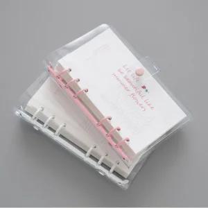 PVC 투명 6공 A6 다이어리 바인더 만년 내지포함속지교체 데코 일기 플래너 일기장 6바인더 다꾸용품 꾸미