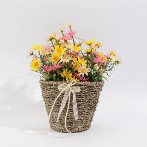 마가렛조화 바구니 화동 벽걸이 장식테이블 인테리어용품 소품 장식용 인테리어꽃 장식 부케 가짜 인조 인