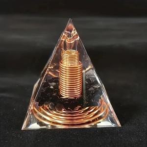 에너지 피라미드 Orgonite Reiki 천연 자수정 페리도 호환트 차크라 명상 도구 룸 장식 크리스탈 수집