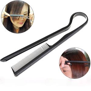 커트빗 클리퍼빗 컷트빗 패션 V 타입 헤어 스트레이트너 빗 DIY 살롱 이발 미용 스타일링 도구 정전기 방지