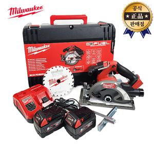 밀워키 충전원형톱 M18 FCS552-502X 5.0Ah 2배터리 165mm 18V