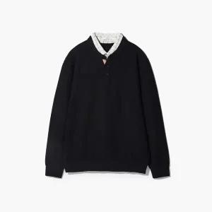 [하프클럽/에스티코]WARM 셔츠 레이어드 헨리넥 블랙 DKTVD12CSB