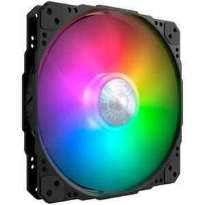 쿨러 마스터 SickleFlow 200 ARGB 2세대 사각 프레임 팬, 맞춤형 LED, 공기 균형 곡선 블레이드, 밀봉 베어링, 컴퓨터 케이스용 PWM 제어