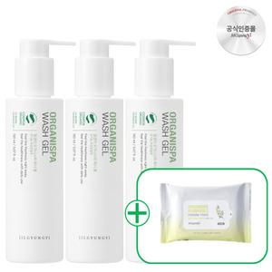 [질경이] 여성청결제 오가니스파 워시 젤 150ml 3입 +페미닌티슈 1개