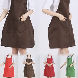손님용 앞치마 다회용 무지 목걸이형 업소용 식당 서빙 인쇄가능