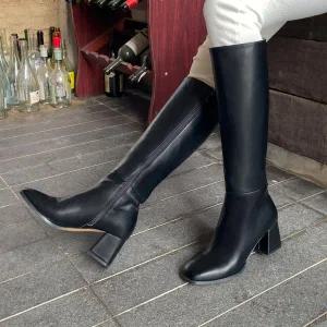 [소보제화]카리브 스퀘어 롱부츠 6cm