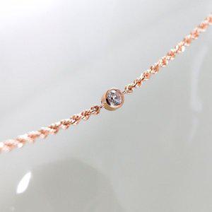 [샤밍주얼리]1부 천연 다이아 베젤 르엘 로프 체인 팔찌 현대 우신 여자 친구 기념일 선물 레이어드
