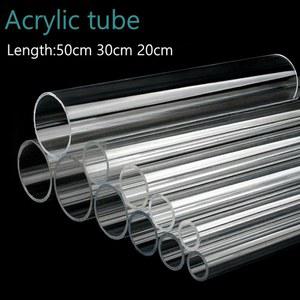 1PC 110MM 투명 30 정원 공급 20 유리 50CM 파이프 수족관 길이 플렉시 튜브 물고기 탱크