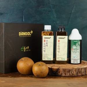 이반촌농원 단돌 프리미엄 3종 선물세트 (산돌배청+산돌배도라지청+황칠조