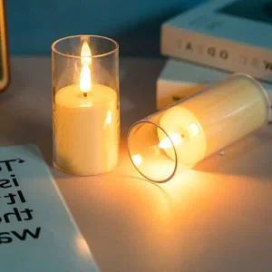 쌍문상회 LED 움직이는 촛불 무드등 조명 양초캔들 소 DD-11618