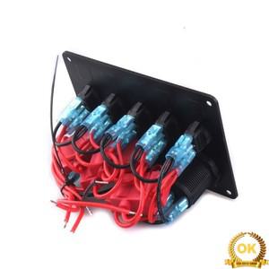 LED 토글 로커 스위치 패널 디지털 전압계 듀얼 USB 포트 12V 콘센트 조합 자동차 해양 선박에 대 한 방수