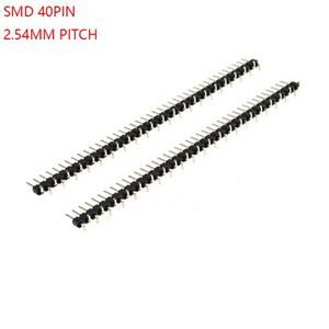 5PCS SMD SMT 1X40 핀 단일 행 남성 2.54MM 피치 헤더 스트립 커넥터 40 p 40PIN FOR PCB BOARD
