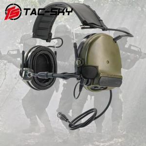 TS TAC-SKY 전술 헤드셋 COMTA V 워키토키 PTT 사냥 소음 차단 픽업 청력 보호 사격용