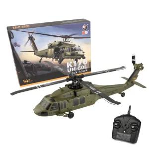 무선 헬기 K170 RC 헬리콥터 UH60L 4 채널 원격 제어 및 LED 조명 내구성 비행기 Wltoys 장난감과