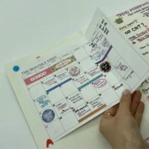 깔끔한 먼슬리 월간 플래너 떡메모지 메모장 출산선물 만년스케줄러 감성소품 탁상스케줄러