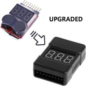 호환 LED 디스플레이 듀얼 알람 부저 저전압 검사기 RC 드론 자동차  헬리콥터 모델용 BX100 LIPO 배터리