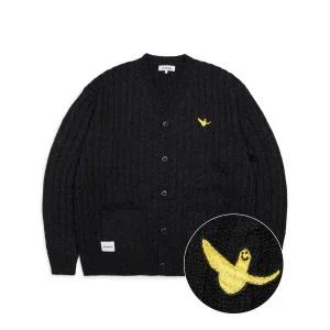 [국내매장] 마크곤잘레스 엔젤 와펜 CABLE CARDIGAN 블랙
