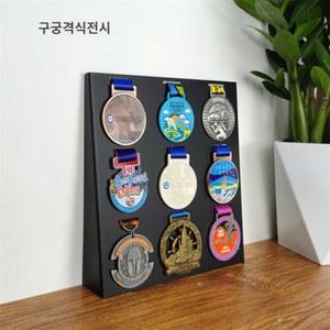 밀리터리 스탠드 진열장 플로팅 전시 시상 마라톤 케이스 보관 메달 보관함 WANLIAN